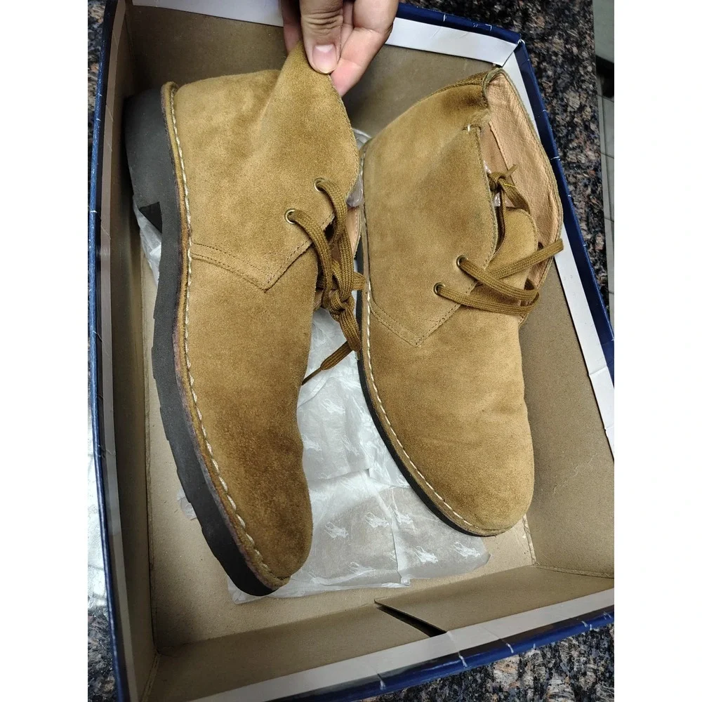 Polo Ralph Lauren Talan Chukka Boots Mens 12 Desert Tan Suede 803759747002